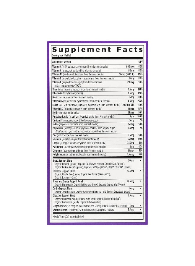 New Chapter One Daily Every Woman'S Multivitamin40+ 48 Vegetarian Tablets  - Image 3