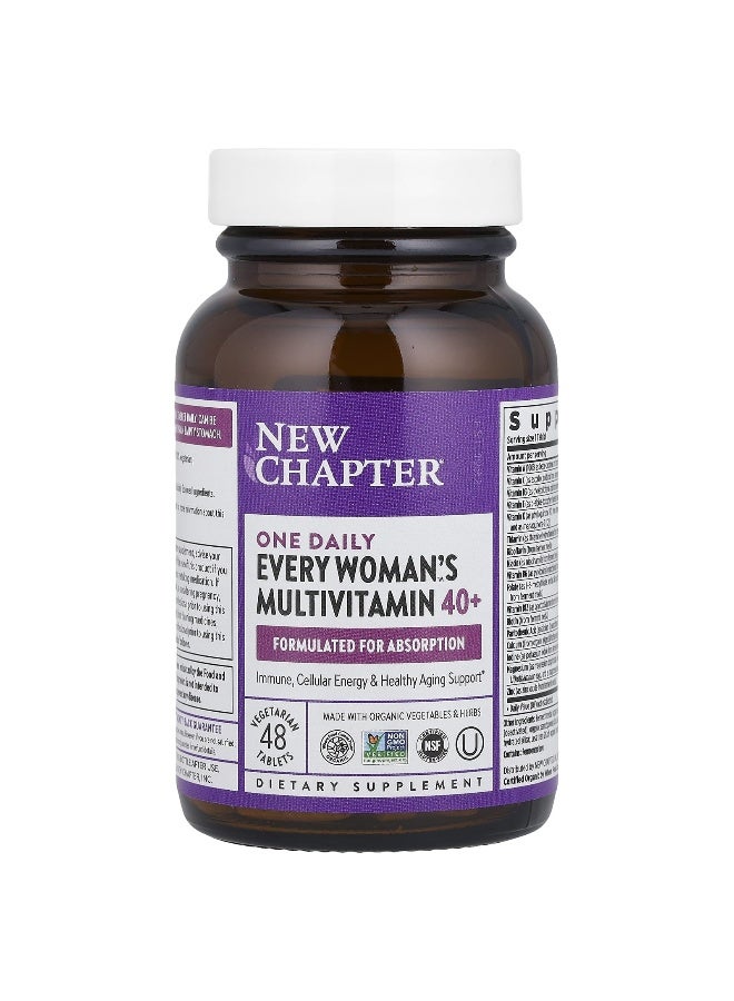 New Chapter One Daily Every Woman'S Multivitamin40+ 48 Vegetarian Tablets  - Image 2