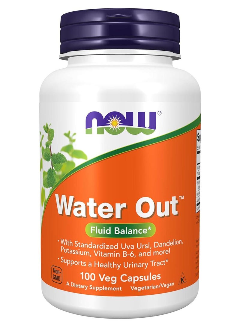 Now Foods Water Out Fluid Balance 100 Veg Capsules - Image 1