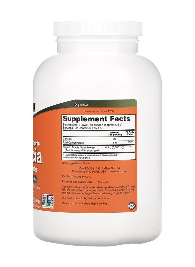 Now Foods Certified Organic Acacia Fiber Powder - Image 2