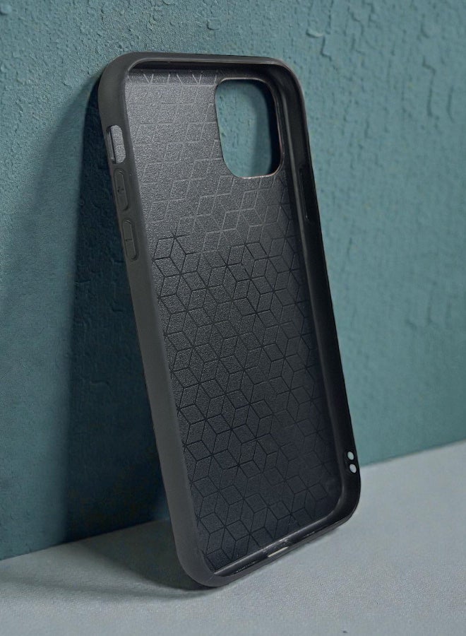 Covernex Apple iPhone 11 Protective Case Cover Printed Featuring Black Leather Pattern DESIGN_0235 - Image 3