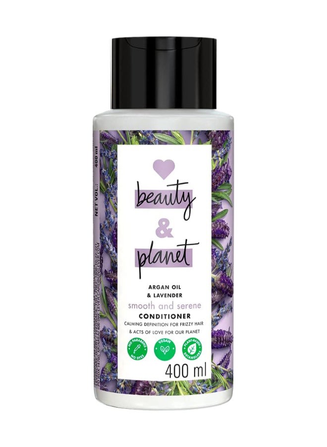 love beauty and planet - Argan Oil And Lavender Sulphate, Paraben And Dye Free Conditioner For Dry And Frizzy Hair 400ml - Image 1