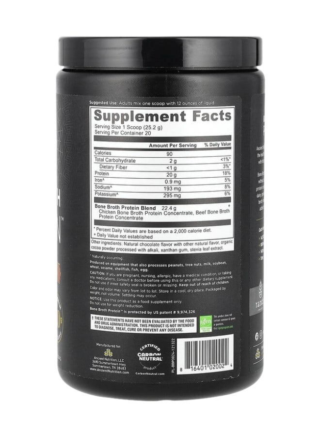 Ancient Nutrition - Bone Broth Proteina Chocolate, 1.1 Lb - Image 1