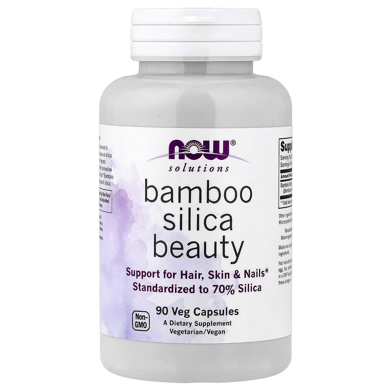 Now Foods Bamboo Silica Beauty - 90 Veg Capsules - Image 1