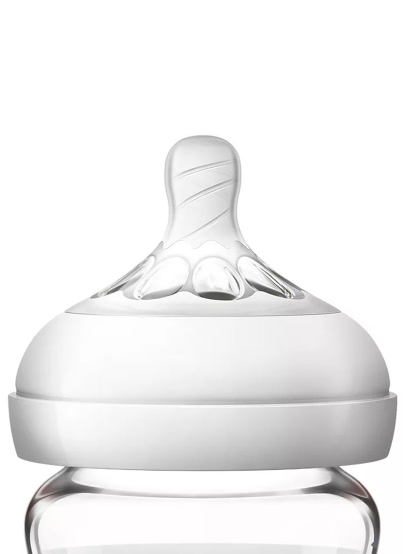 PHILIPS AVENT - Natural 2.0 Feeding Training Bottle Glass 0M+, 120ml - Clear - Image 1