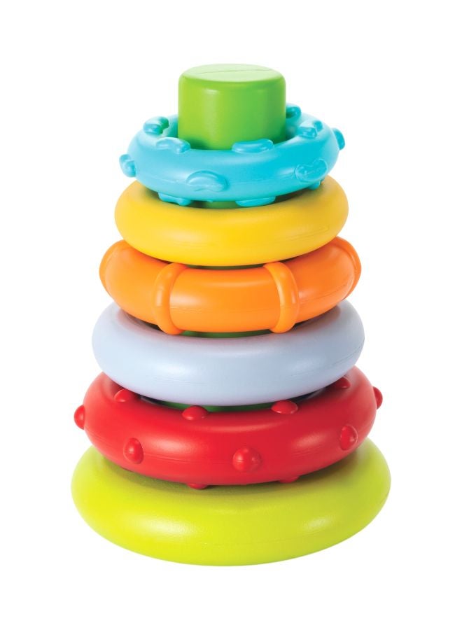 Infantino Rock’n Stack Rings Baby Toy – Colorful Stacking & Sorting Playset for 6+ Months - Image 1