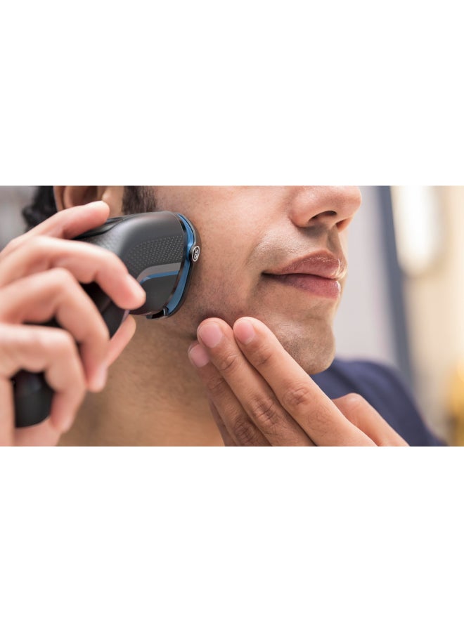 فيليبس - ماكينة حلاقة كهربائية  S3122/50 للاستخدام الرطب أو الجاف السلسلة 3000 أسود/ رمادي - Image 1