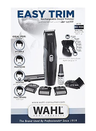 WAHL Easy Trim Rechargeable Beard Trimmer – Cordless Multipurpose