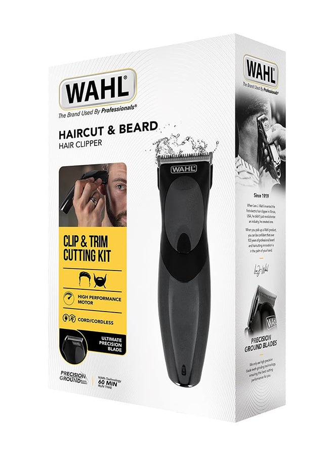 WAHL Wahl Haircut & Beard Grooming Kit, Rechargeable Hair Clipper, 12 Comb Attachments, Detachable And Rinsable Blades, 09639-827 Black  - Image 5