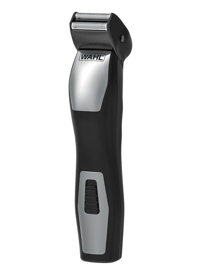 WAHL WAHL Groomsman Pro Deluxe Rechargeable Grooming Kit, Multi grooming, FOIL SHAVER, EAR/NOSE TRIMMER, Beard, and Body Trimmer, 9 different cutting lengths beard trimmer for men, 9855-1227 (Black/Silver) Black/Silver  - Image 5
