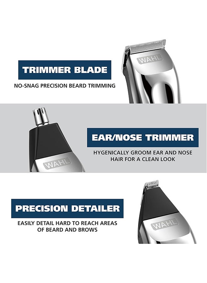 WAHL Lithium Ion Total Beard Grooming Kit Silver/Black - Image 2