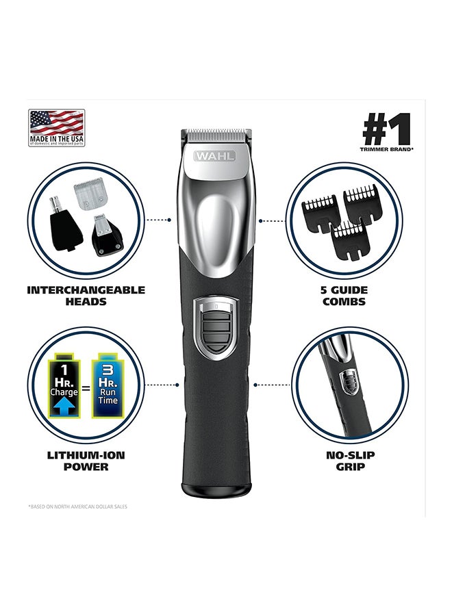 WAHL Lithium Ion Total Beard Grooming Kit Silver/Black - Image 5