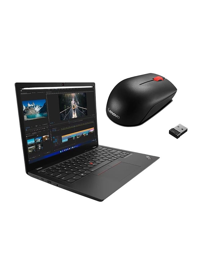 Lenovo (Upgraded Version) ThinkPad L13 Laptop 13.3-Inch Display, Core i5-1235U Processor/16GB RAM/512GB SSD/Integrated Graphics/Windows 11 Pro + FREE Lenovo Mouse English Black English Black - Image 1