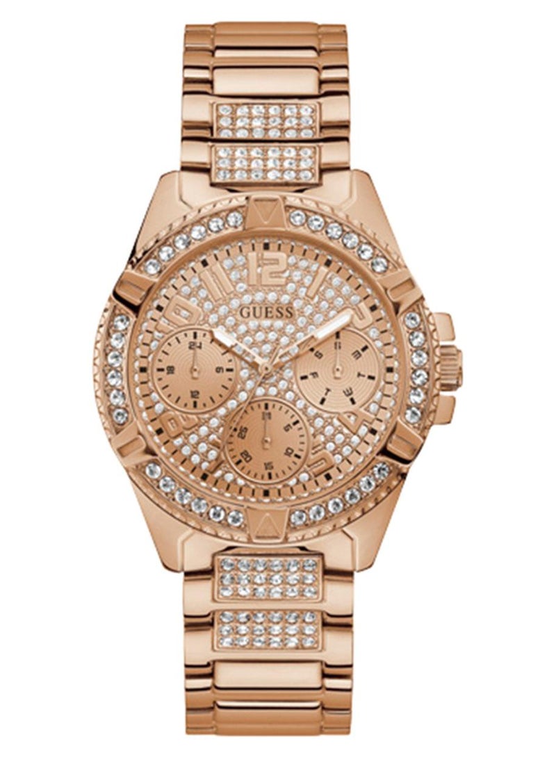 جس ساعة كرونوغراف ستانلس ستيل W1156L3 - 40 ملم - ذهبي وردي - Image 1