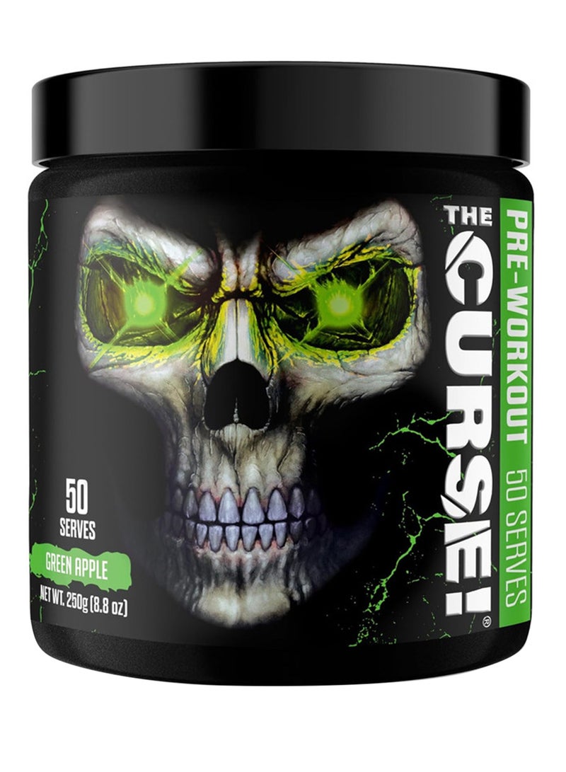 JNX Sports The Curse Preworkout Green Apple 50 Servings 250 g  - Image 1