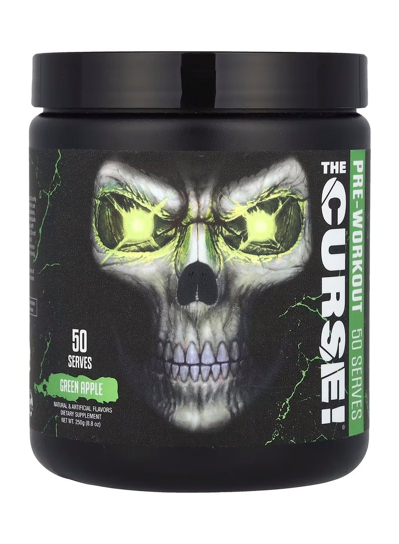 JNX Sports The Curse Preworkout Green Apple 50 Servings 250 g  - Image 1