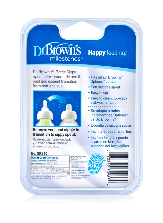 دكتور براونز مجموعة حلمات رضاعة الزجاجات أوبشنز بلس نارو إستريتشو مكونة من قطعتين - Image 1