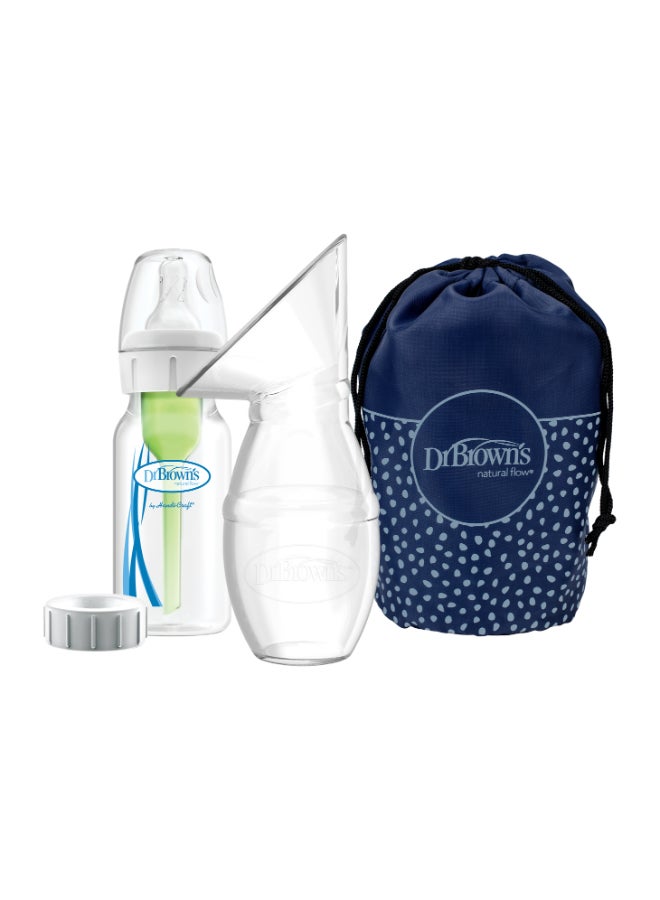 Dr. Brown’s One-Piece Silicone Breast Pump With 120 Ml Pp Narrow Options+ Baby Bottle  - Image 2