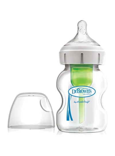 Dr. Brown’s 5 Oz/150 Ml Glass W-N Anti-Colic Options+ Bottle, 1-Pack