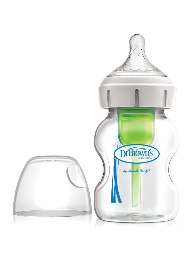 Dr. Brown’s 5 Oz/150 Ml Glass W-N Anti-Colic Options+ Bottle, 1-Pack - Image 1