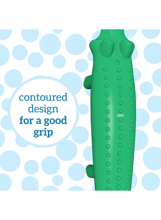 فرشاة أسنان بتصميم تمساح