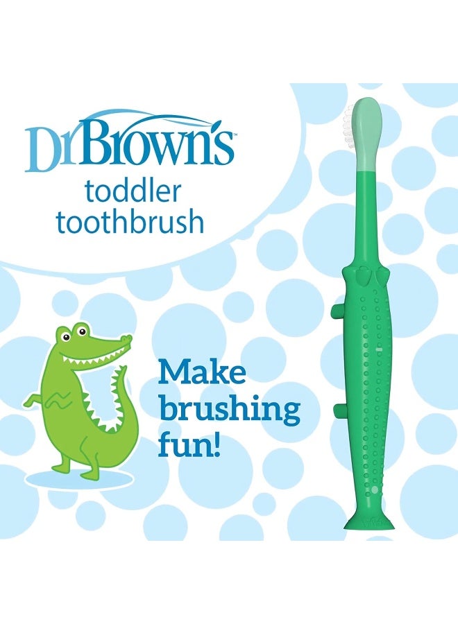 فرشاة أسنان بتصميم تمساح