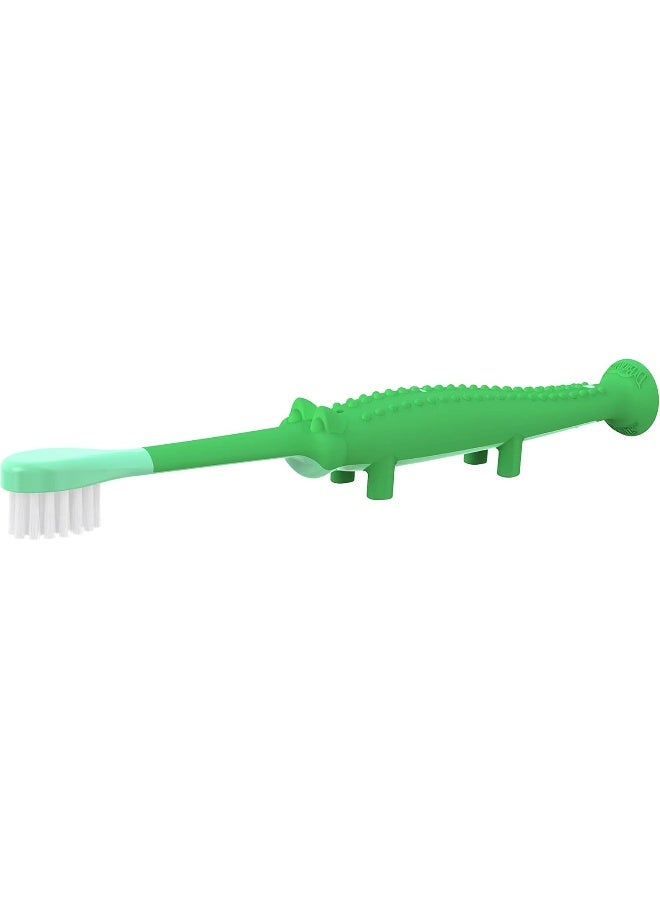 فرشاة أسنان بتصميم تمساح