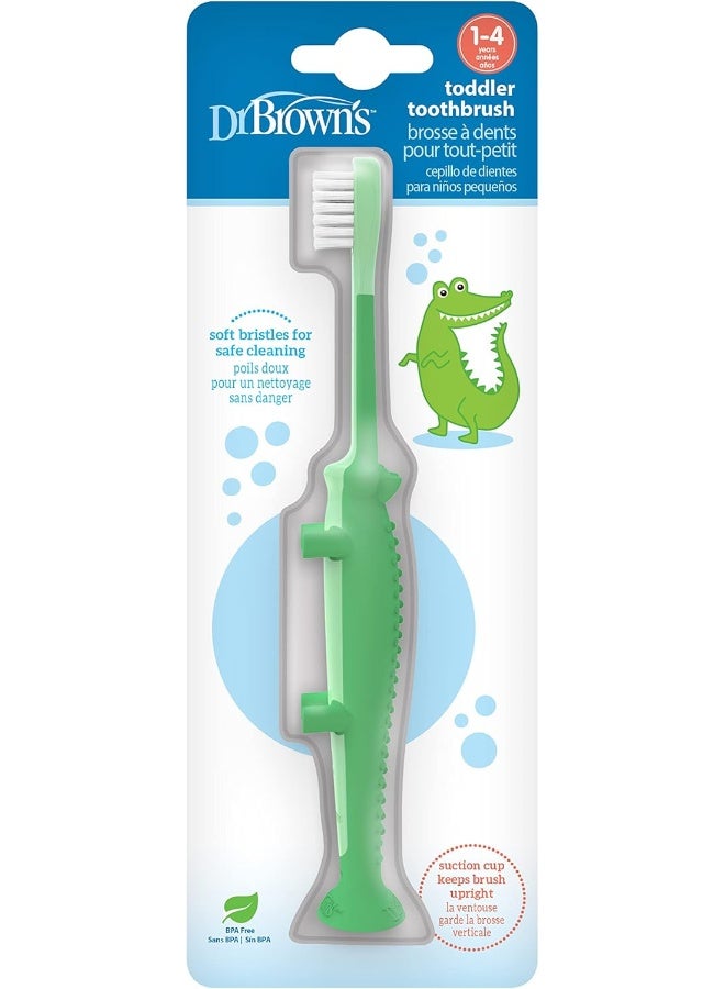 فرشاة أسنان بتصميم تمساح