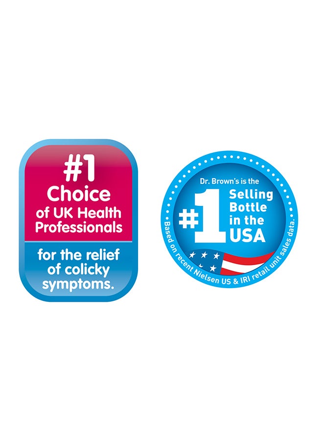 Dr. Brown’s 9 Oz/270 Ml Pp W-N Anti-Colic Options+ Blue Rainbows Bottle With Sippy Spout (+L3 Nipple In Bottle), 1-Pack - Image 4