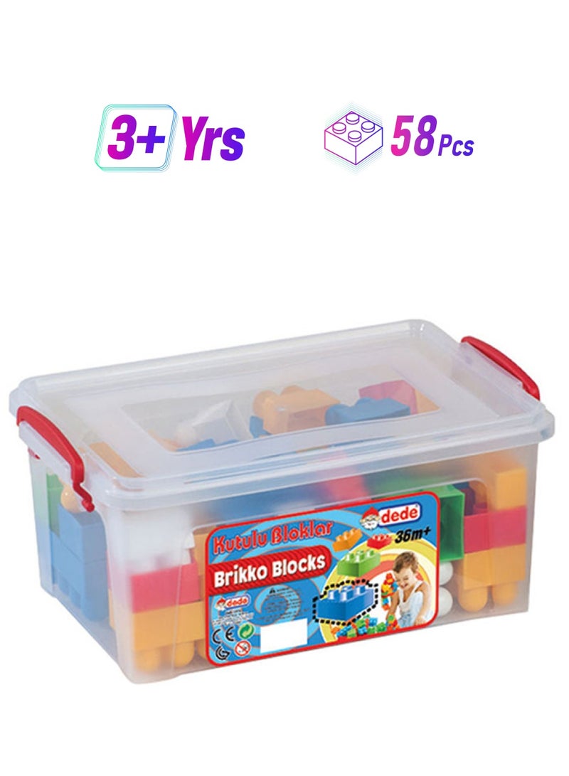 ديدي مجموعة لعبة مكعبات البناء من 58 قطعة 01325 58 أكبر من3 سنوات - Image 1