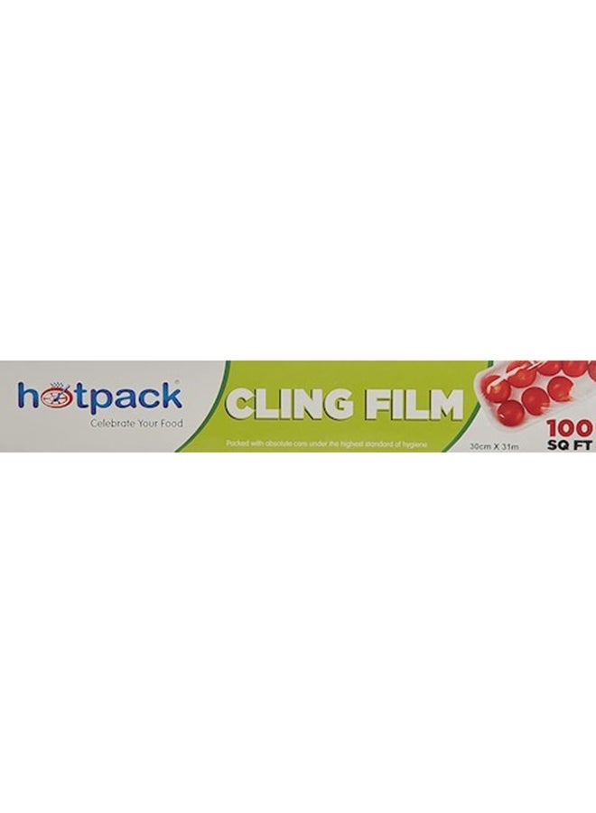 Hotpack Cling Film Food Wrap Buy 2 Get 1 Free 100Square Feet Clear 30cm  - Image 2