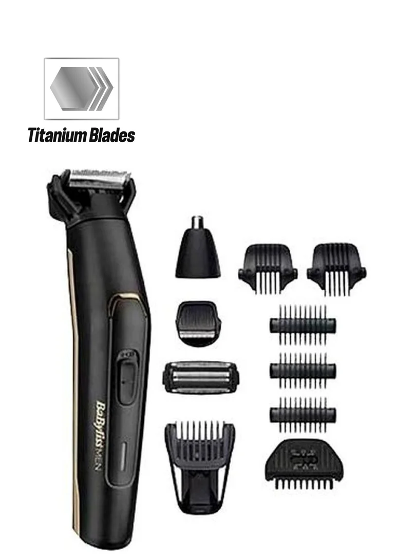 babyliss Carbon Titanium Multi Trimmer Kit Advanced Carbon Titanium Blade For Long-Lasting Cordless Multi Trimmer And 70 Minute Run Time 8 Hour Full Charge With Waterproof Design - MT860SDE, Black