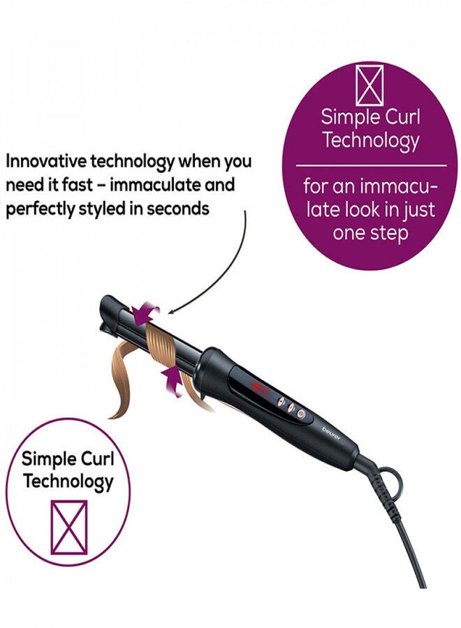 بيورير ملقاط تجعيد الشعر أسود 28x4.2x4.7سم - Image 1