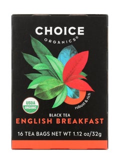 Choice Organic Teas Choice Organics - Black Tea English Breakfast , 16 Tea Bags 32grams Pack of 16  - Image 1