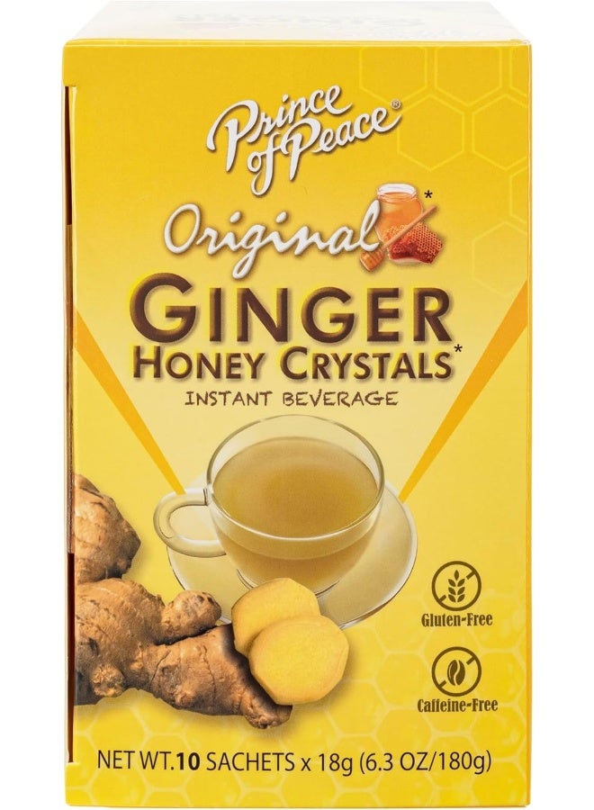 prince of peace Ginger Honey Crystals Original 10 Sachets 18 G Each  - Image 1