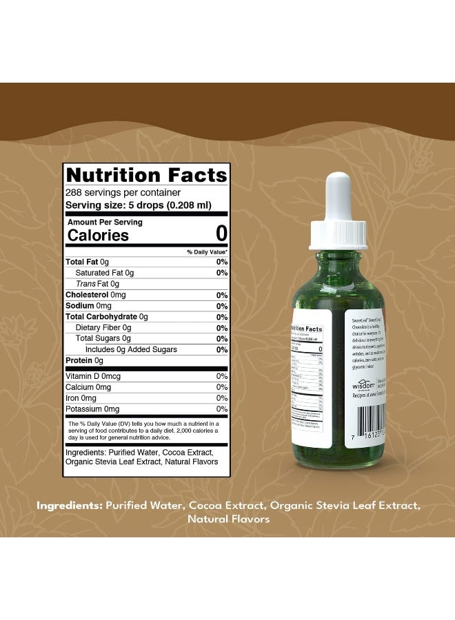 Wisdom natural Sweet Drops Chocolate Sweetener 60ml  - Image 3