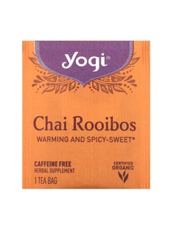 YOGI Chai Rooibos, Caffeine Free, 16 Tea Bags, 1.27 oz (36 g) Packaging May Vary  - Image 3