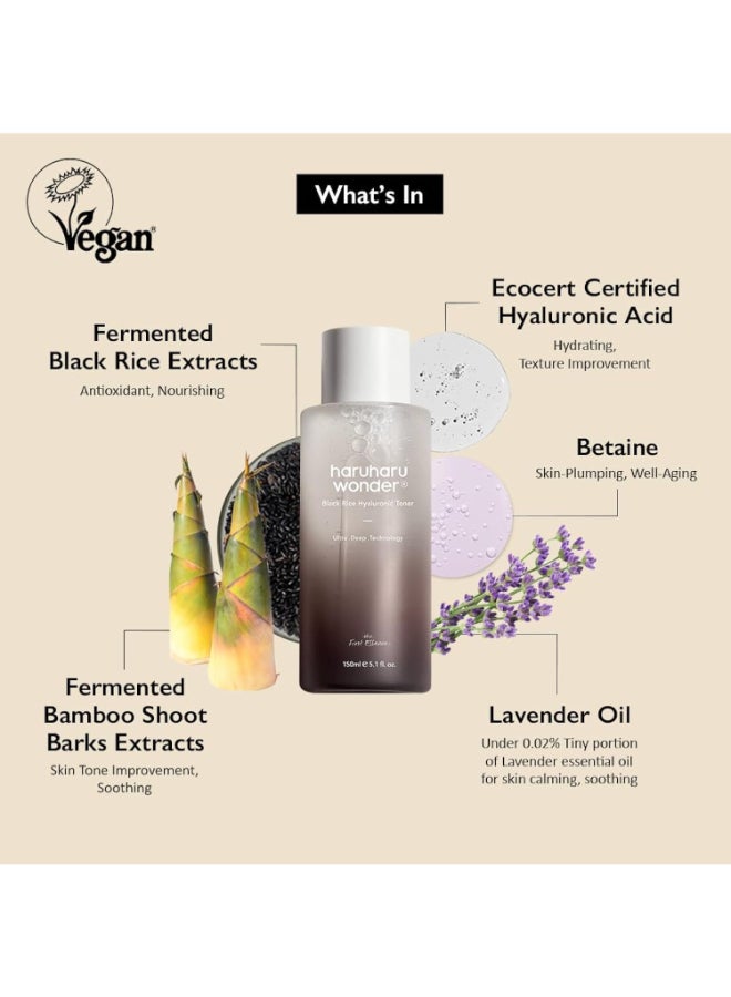 Haruharu - Wonder Black Rice Hyaluronic Toner 150ml - Image 1