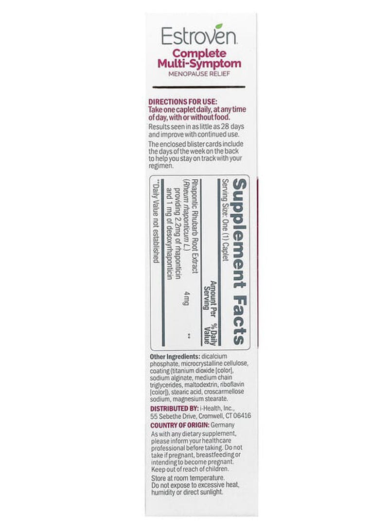 Estroven - Complete Multi-Symptom Menopause Relief, 28 Caplets - Image 1