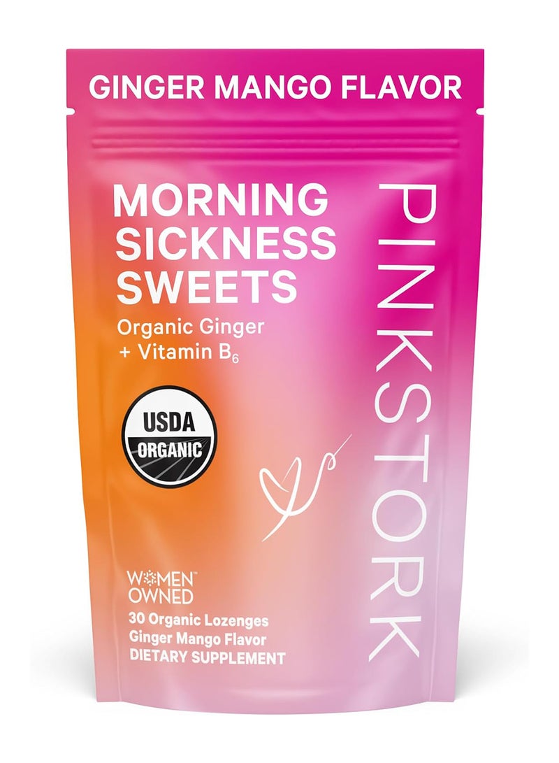 Pink Stork - Pack Of 30 Mango Ginger Morning Sickness Sweets Organic Lozenge - Image 1
