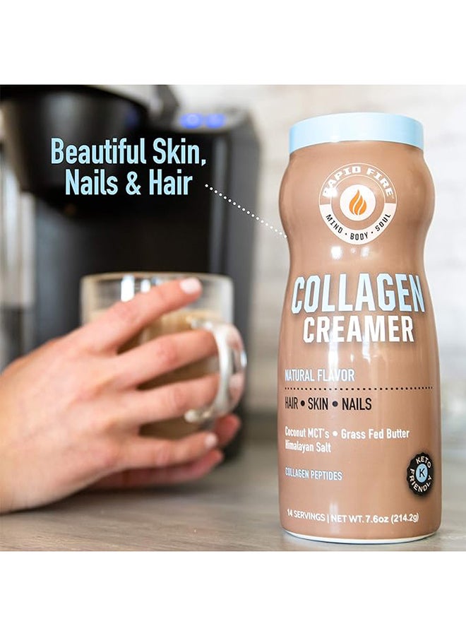 Rapid Fire Collagen Creamer Unflavored Infused With Coconut Mct'S Grass Fed Butter And Himalayan Salt Collagen Peptides 14 Servings 217 G - Image 3