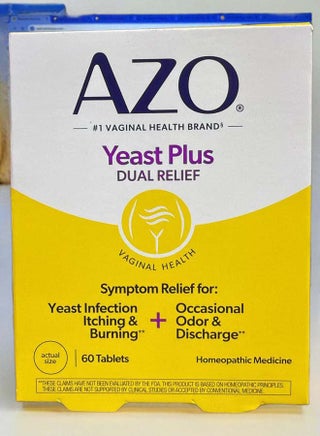 AZO Yeast Plus Dual Relief Tablets, , FSA/HSA Eligible, Yeast Infection and Vaginal Symptom Relief, Relieves Itching & Burning, 60 Count - view 2