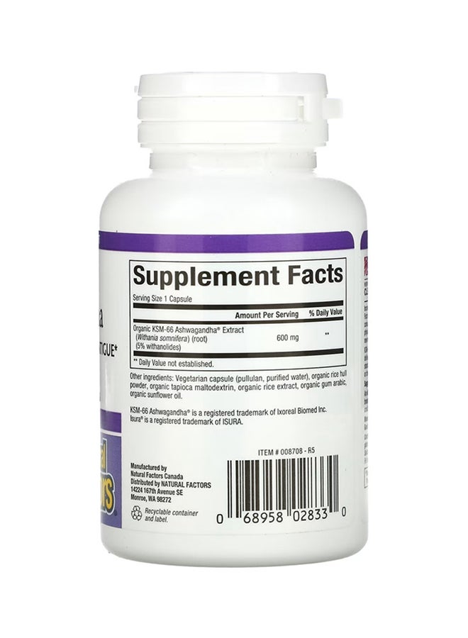 natural Factors Ashwagandha Sensoril - 60 Capsules - Image 2