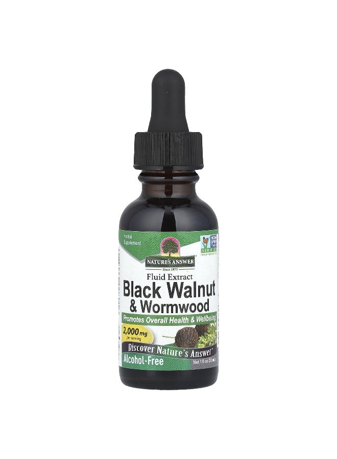 NATURE'S ANSWER Black Walnut & Wormwood Fluid Extract 1 Fl Oz  - Image 1
