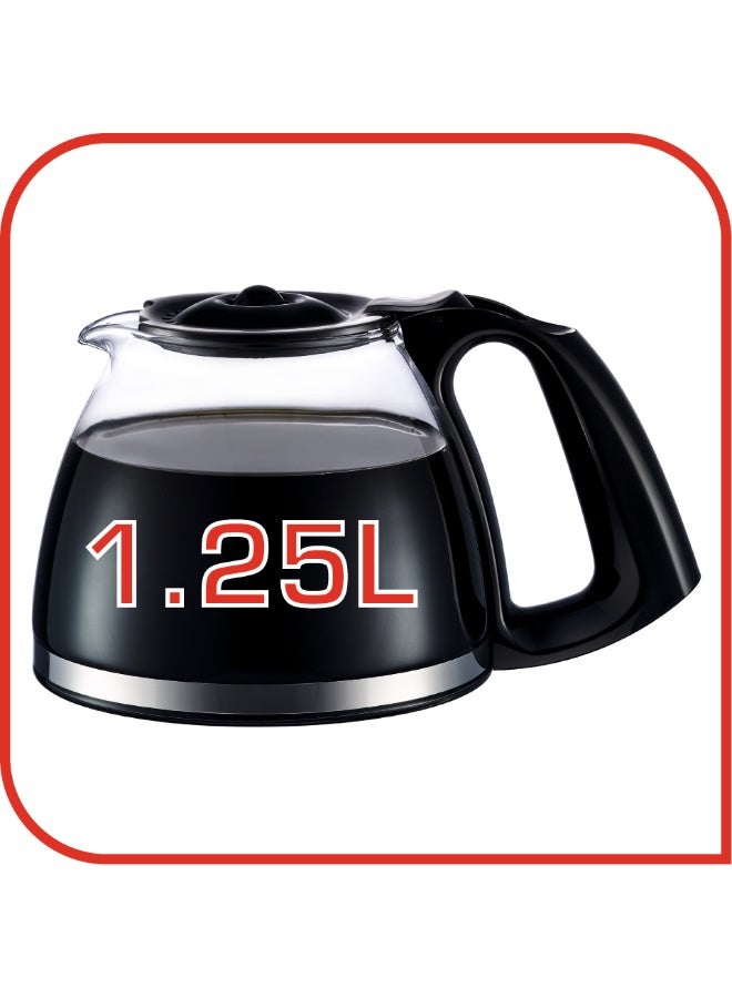 تيفال ماكينة صنع القهوة الكهربائية برفيكتا بقدرة 1000 وات 1.25 L 1000 W CM442827 أسود/شفاف - Image 4