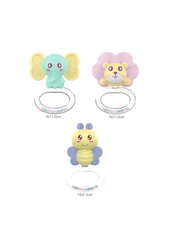 هوانجر طقم ألعاب خشخيشة وعضاضة أسنان مكون من 3 قطع - Image 1