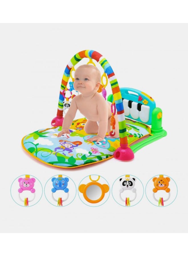 هوانجر بساط لياقة بدنية على شكل بيانو مع موسيقى وإضاءة وألعاب معلقة جميلة وعالية الجودة 70x53x44سم - Image 3