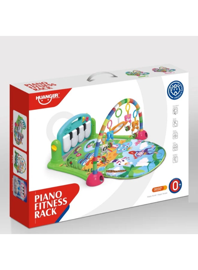 هوانجر بساط لياقة بدنية على شكل بيانو مع موسيقى وإضاءة وألعاب معلقة جميلة وعالية الجودة 70x53x44سم - Image 4