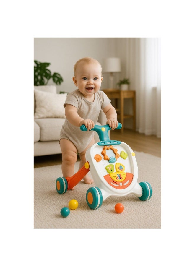 هوانجر مشاية أطفال على شكل كرة دوارة مزودة بأضواء وموسيقى وبطاريات 2AA 45.5x42.5x45سم - Image 4