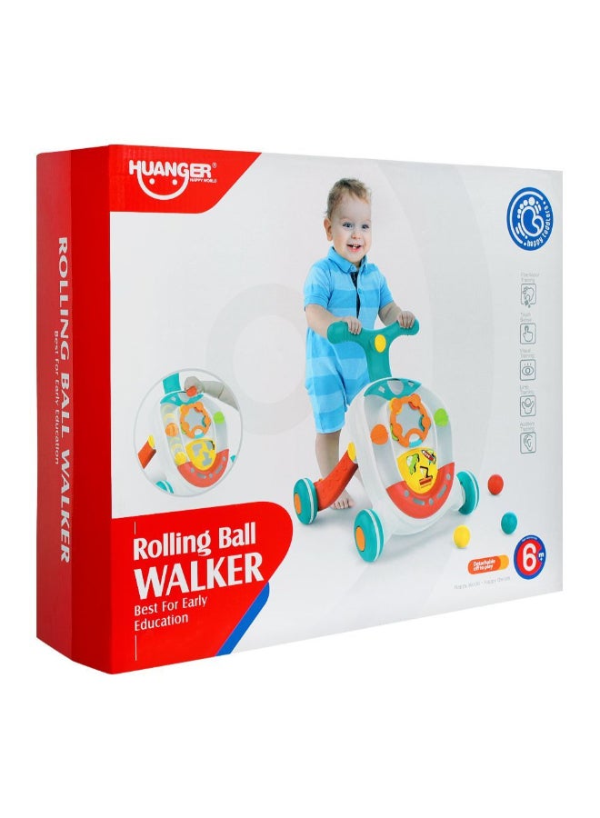 هوانجر مشاية أطفال على شكل كرة دوارة مزودة بأضواء وموسيقى وبطاريات 2AA 45.5x42.5x45سم - Image 2